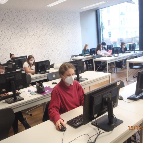 Schreiben in den Computerräumen